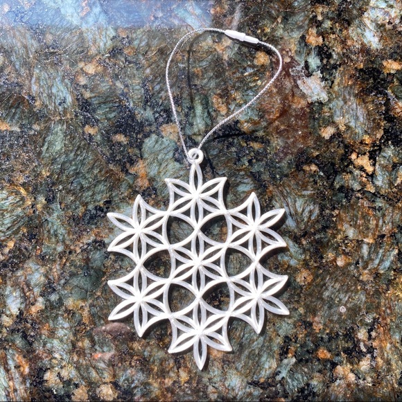 Pearly White Snowflake Ornaments (Set of 12) - Picture 2 of 6